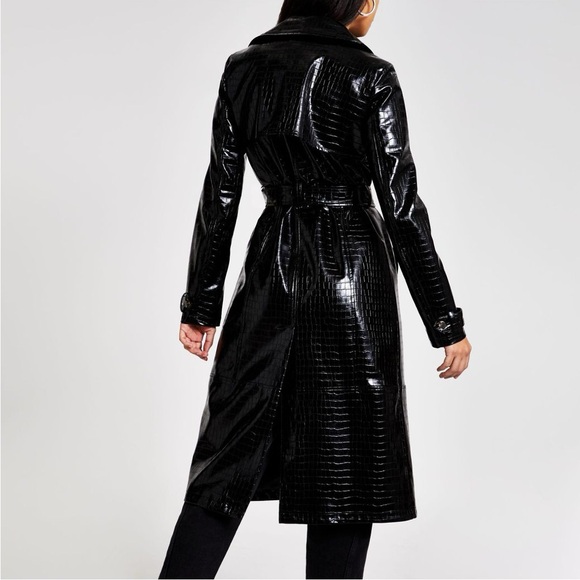 River Island croc trench coat - Picture 2 of 5